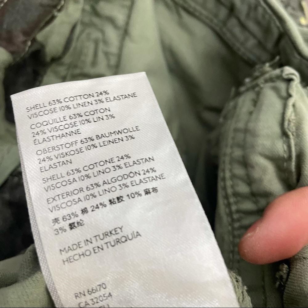 Anthropologie Camouflage Ankle Crop Pants - Olive & Dark Green - Picture 4 of 6